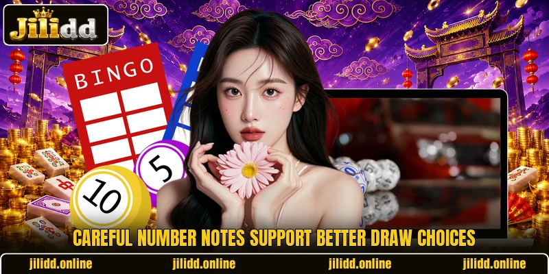 Careful number notes support better draw choices Careful number notes support better draw choices