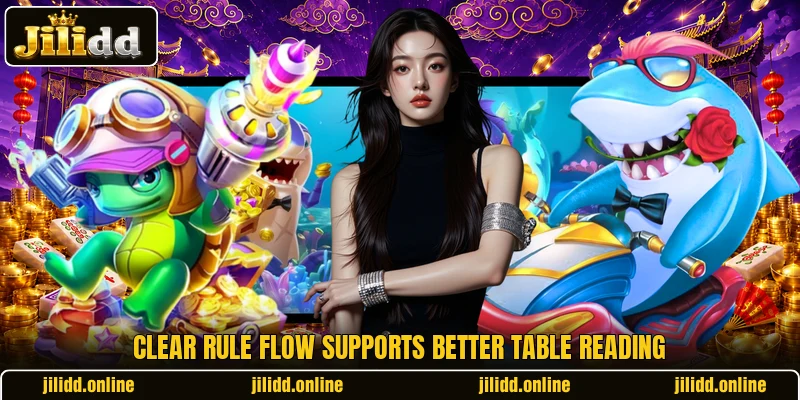 Clear rule flow supports better table reading