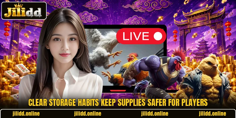 Clear storage habits keep supplies safer for players Clear storage habits keep supplies safer for players