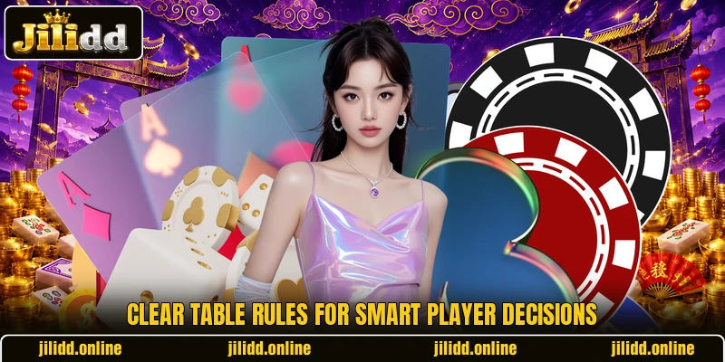 Clear table rules for smart player decisions Clear table rules for smart player decisions