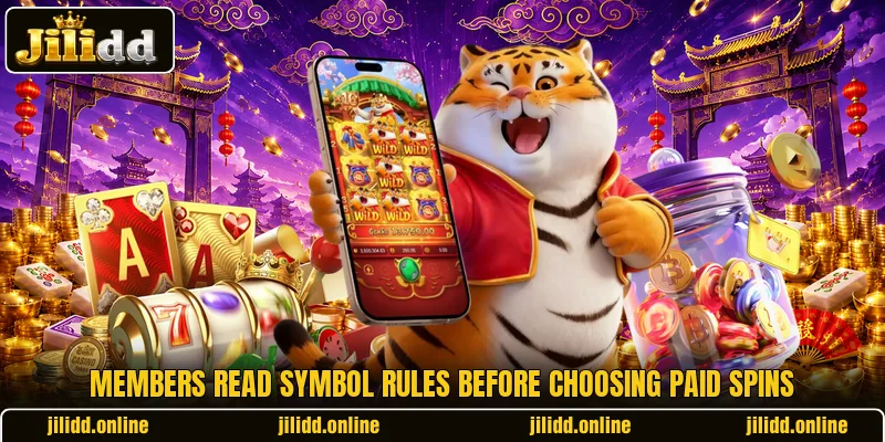 Members read symbol rules before choosing paid spins