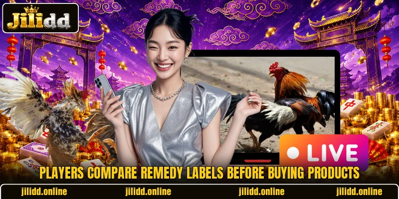 Players compare remedy labels before buying products