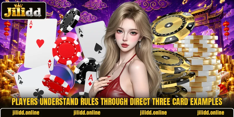 Players understand rules through direct three card examples Players understand rules through direct three card examples