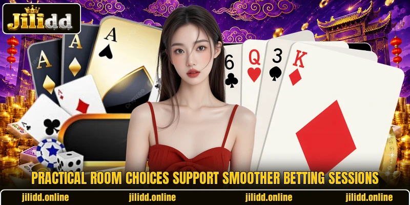 Practical room choices support smoother betting sessions