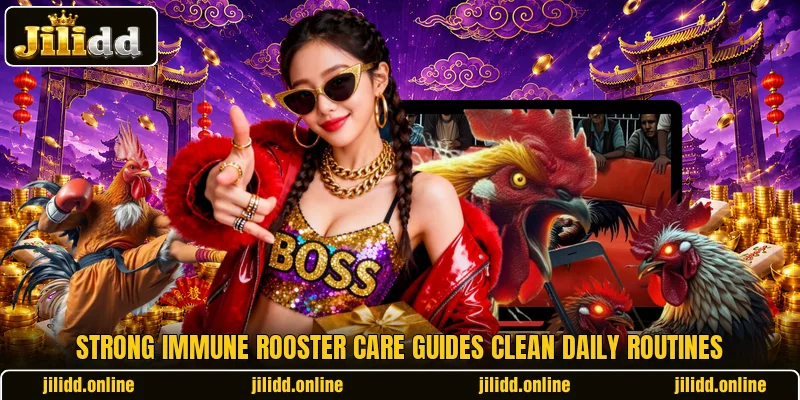 Strong immune rooster care guides clean daily routines