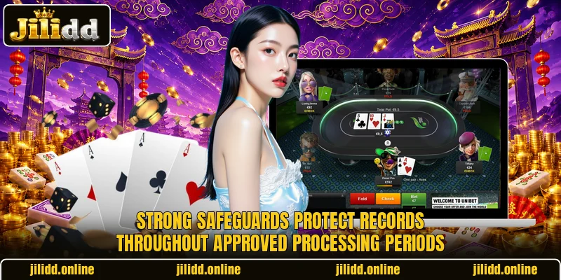 Strong safeguards protect records throughout approved processing periods Strong safeguards protect records throughout approved processing periods